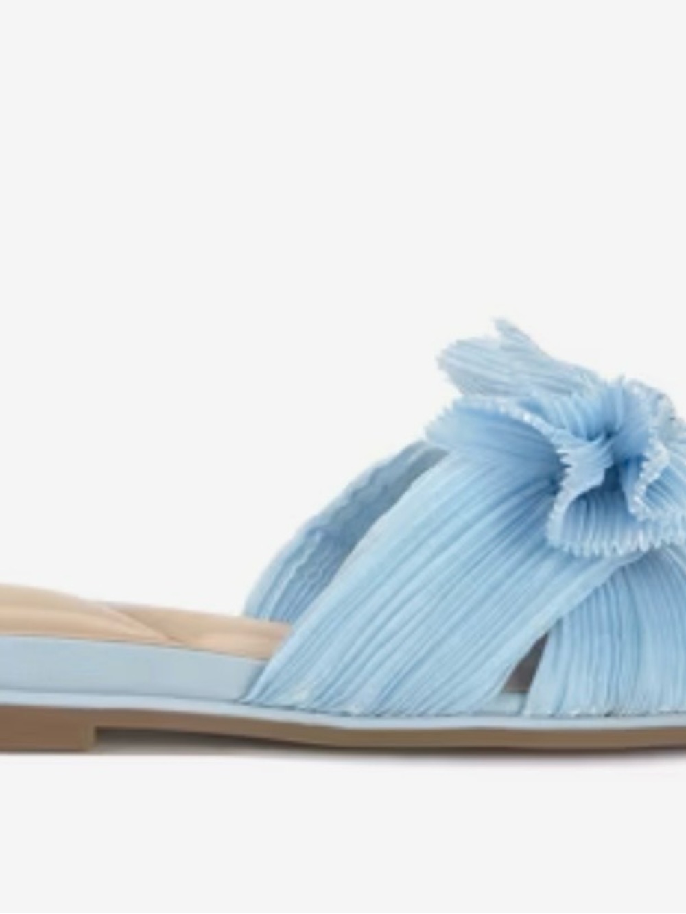 Kelly & Katie Light Blue Pleated Bow Sandles